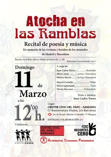 Cartel-Atocha en las Ramblas